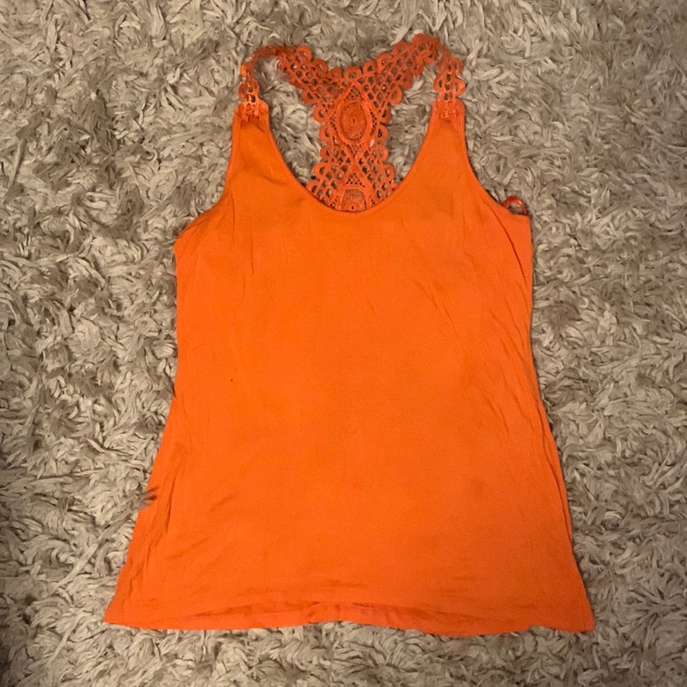 Vintage orange fancy shirt - Size small